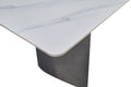 Black Titanium Stainless Steel Dining Table With Rock Plate Supports Up To 75.5 Kg Excluding Chairs White Stainless Steel