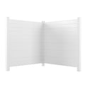 Privacy Fence Panels Kit Air Conditioner Trash Can Enclosure Vinyl White Color White Garden & Outdoor Vinyl