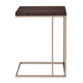 Chestnut Metal Snack Table Brown Brown Folding Primary Living Space Contemporary,Modern Rectangular Folding Tables Metal