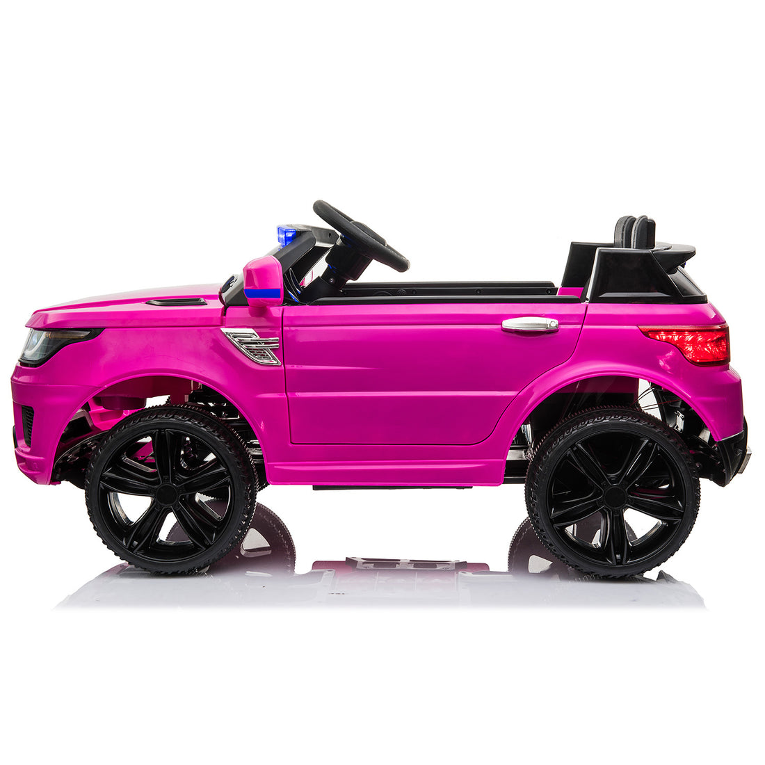 12V Kids Ride On Suv Cop Car With Remote Control, Siren Sounds Alarming Lights, Music Story Rose Red Rose Red Polypropylene