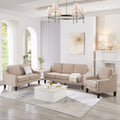 Modern Loveseat Sofa For Living Room, Upholstered Velvet Small Couch With Wooden Legs For Livingroom Bedroom, Taupe Taupe Espresso Velvet Wood Primary Living Space Medium Soft Cushion Back American Design Rubberwood Square Arms Foam Velvet 2 Seat