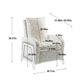 Coolmore Recliner Chair Adjustable Home Theater Single Fabric Recliner Sofa Furniture With Thick Seat Cushion And Backrest Modern Living Room Recliners Beige Boucle
