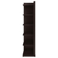 Cappuccino 6 Tier Corner Bookcase 6 Cappuccino Brown Corner Vertical Primary Living Space Closed Back Wood Transitional Wood