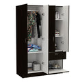 Armoire Alpes, Bedroom, Black White White Black Particle Board Particle Board