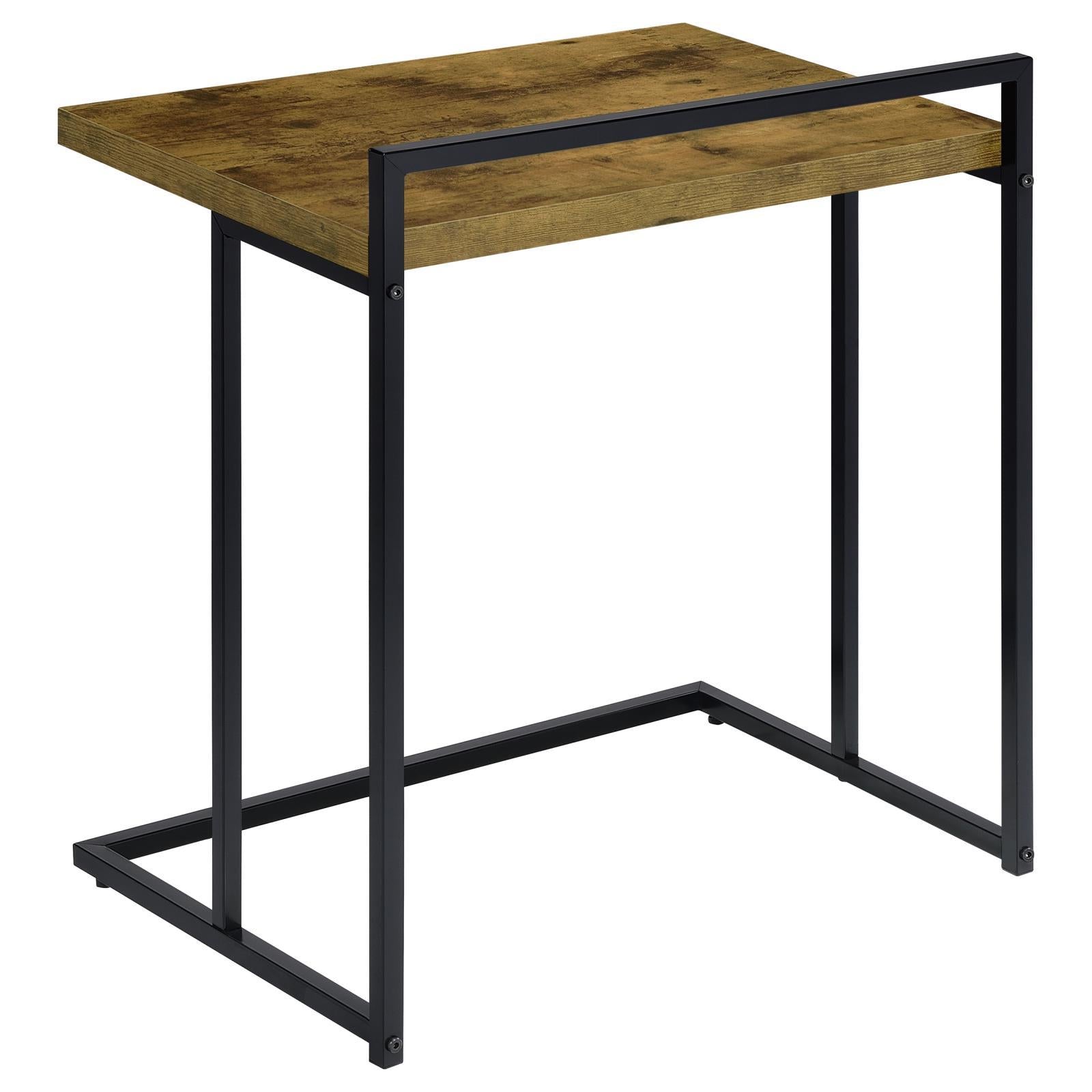 Antique Nutmeg Rectangular Top Snack Table Brown Brown Primary Living Space Contemporary,Modern Freestanding Rectangular Rectangular Wood Sled