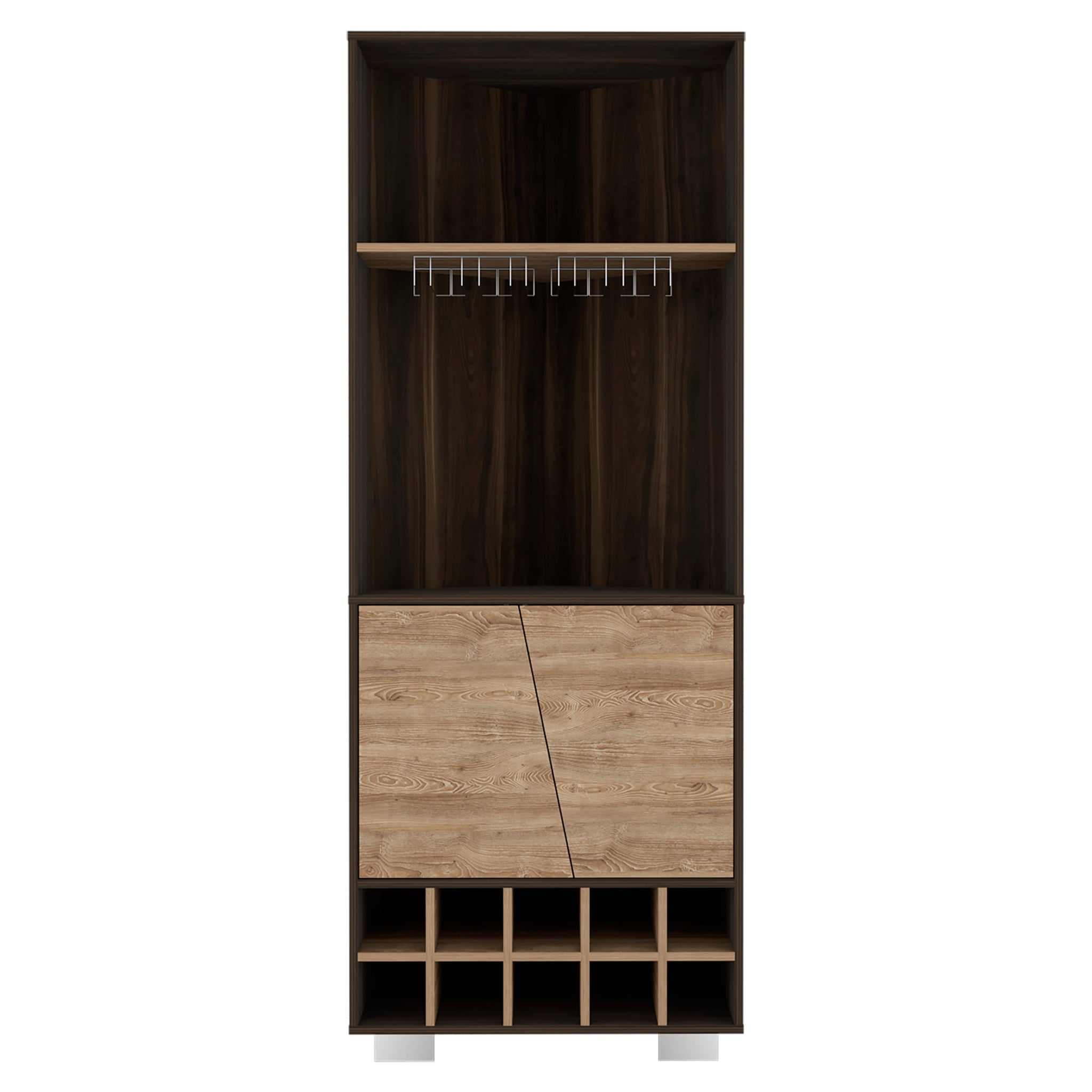 Corner Bar Cabinet Albarr, Living Room, Dark Oak Pine Dark Oak Particle Board Particle Board