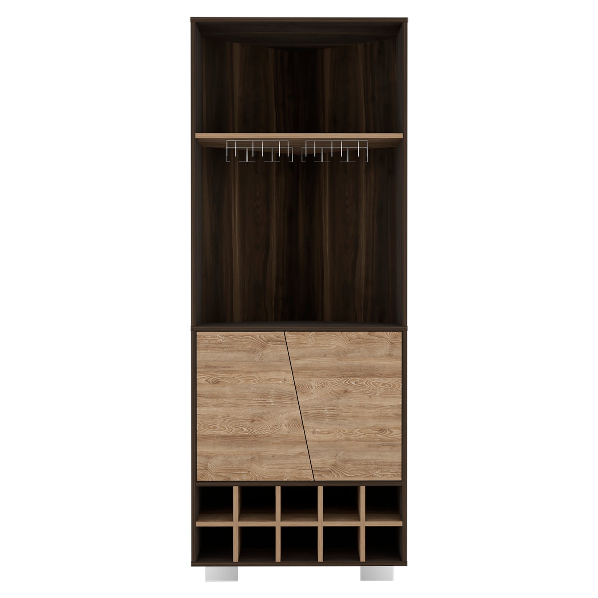 Corner Bar Cabinet Albarr, Living Room, Dark Oak Pine Dark Oak Particle Board Particle Board