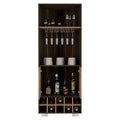 Corner Bar Cabinet Albarr, Living Room, Dark Oak Pine Dark Oak Particle Board Particle Board