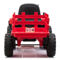 12V Kids Ride On Tractor With Trailer, Battery Powered Electric Car W Music, Usb, Music, Led Lights, Vehicle Toy For 3 To 6 Ages, Red Red Polypropylene