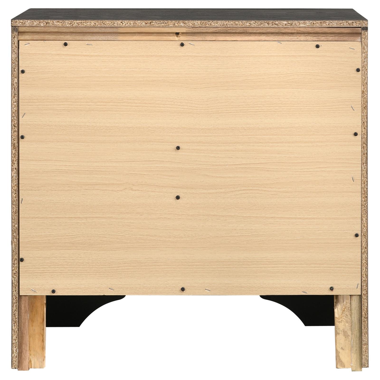Black 2 Drawer Nightstand With Hidden Jewelry Tray Black 2 Drawers Bedroom Drawer Storage Contemporary,Modern Rubberwood Felt Lined Drawers Black Wood
