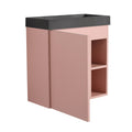 20'' Floating Wall Mounted Bathroom Vanity With Resin Sink & Soft Close Cabinet Door Pink Black 1 1 Soft Close Doors Bathroom Wall Mounted Modern Plywood