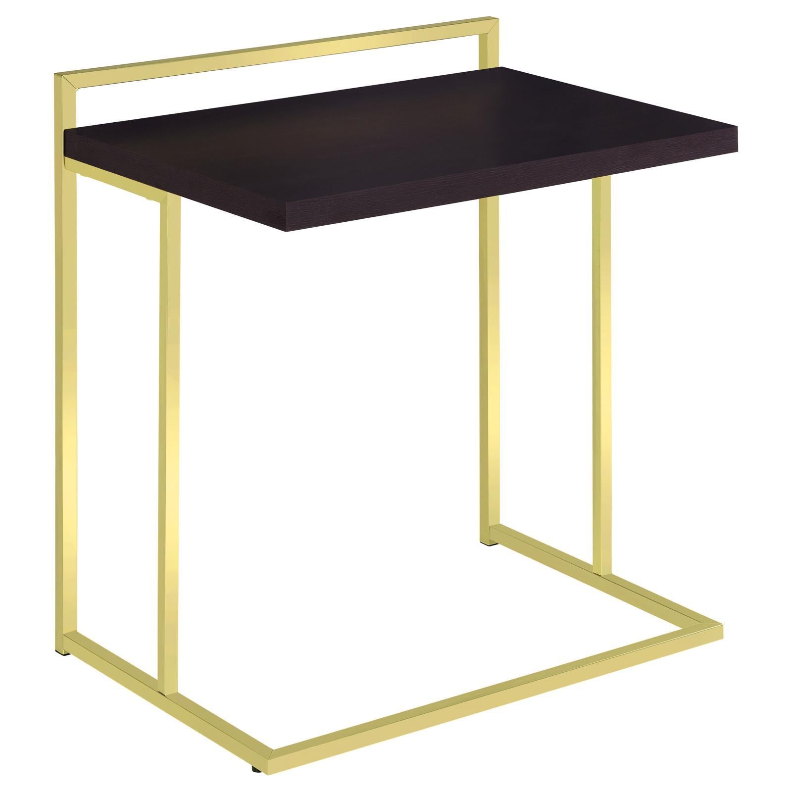 Cappuccino Rectangular Top Snack Table Cappuccino Brown Primary Living Space Contemporary,Modern Freestanding Rectangular Rectangular Wood Sled