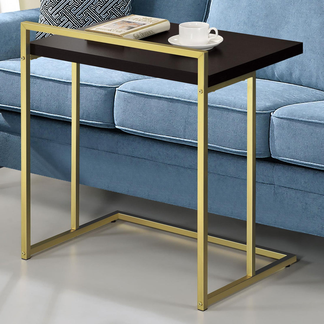 Cappuccino Rectangular Top Snack Table Cappuccino Brown Primary Living Space Contemporary,Modern Freestanding Rectangular Rectangular Wood Sled