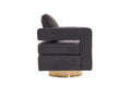 Swivel Barrel Chair For Living Room,360 Degree Swivel Club Modern Accent Single Sofa Chair, Small Leisure Arm Chair For Nursery, Hotel, Bedroom, Office Grey Primary Living Space Modern Faux Fur