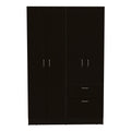 Armoire Alpes, Bedroom, Black White White Black Particle Board Particle Board