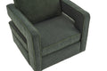 Swivel Barrel Chair For Living Room,360 Degree Swivel Club Modern Accent Single Sofa Chair, Small Leisure Arm Chair For Nursery, Hotel, Bedroom, Office Green Primary Living Space Modern Faux Fur