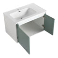 Floating Bathroom Vanity With Sink 32 Inch For Bathroom, Bathroom Vanity With Soft Close Door Mint Green Bathroom Wall Mounted Modern Plywood