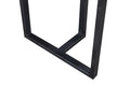 Carbon Steel Dining Table With Lauren Black Gold Stone Surface Supports Up To 64 Kg Excluding Chairs Black Gold Carbon Steel