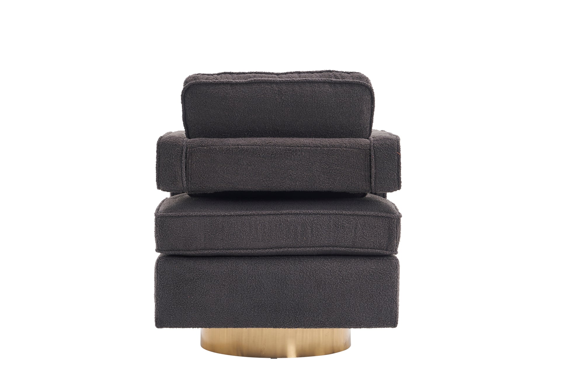 Swivel Barrel Chair For Living Room,360 Degree Swivel Club Modern Accent Single Sofa Chair, Small Leisure Arm Chair For Nursery, Hotel, Bedroom, Office Grey Primary Living Space Modern Faux Fur