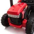 12V Kids Ride On Tractor With Trailer, Battery Powered Electric Car W Music, Usb, Music, Led Lights, Vehicle Toy For 3 To 6 Ages, Red Red Polypropylene