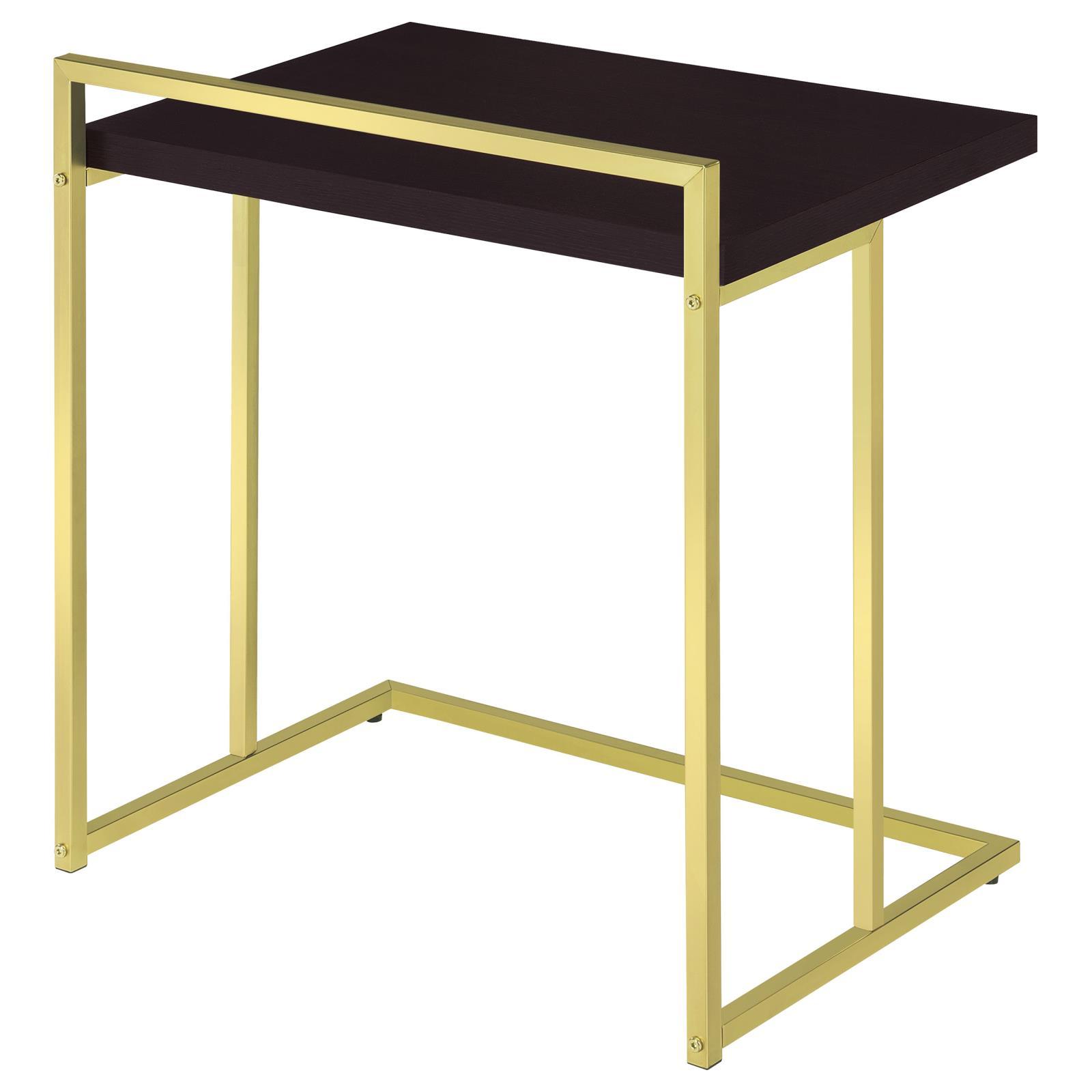 Cappuccino Rectangular Top Snack Table Cappuccino Brown Primary Living Space Contemporary,Modern Freestanding Rectangular Rectangular Wood Sled