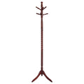 Merlot Coat Rack With Twisted Post Brown Brown Primary Living Space Traditional Rubberwood Wood