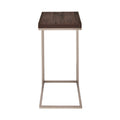 Chestnut Metal Snack Table Brown Brown Folding Primary Living Space Contemporary,Modern Rectangular Folding Tables Metal