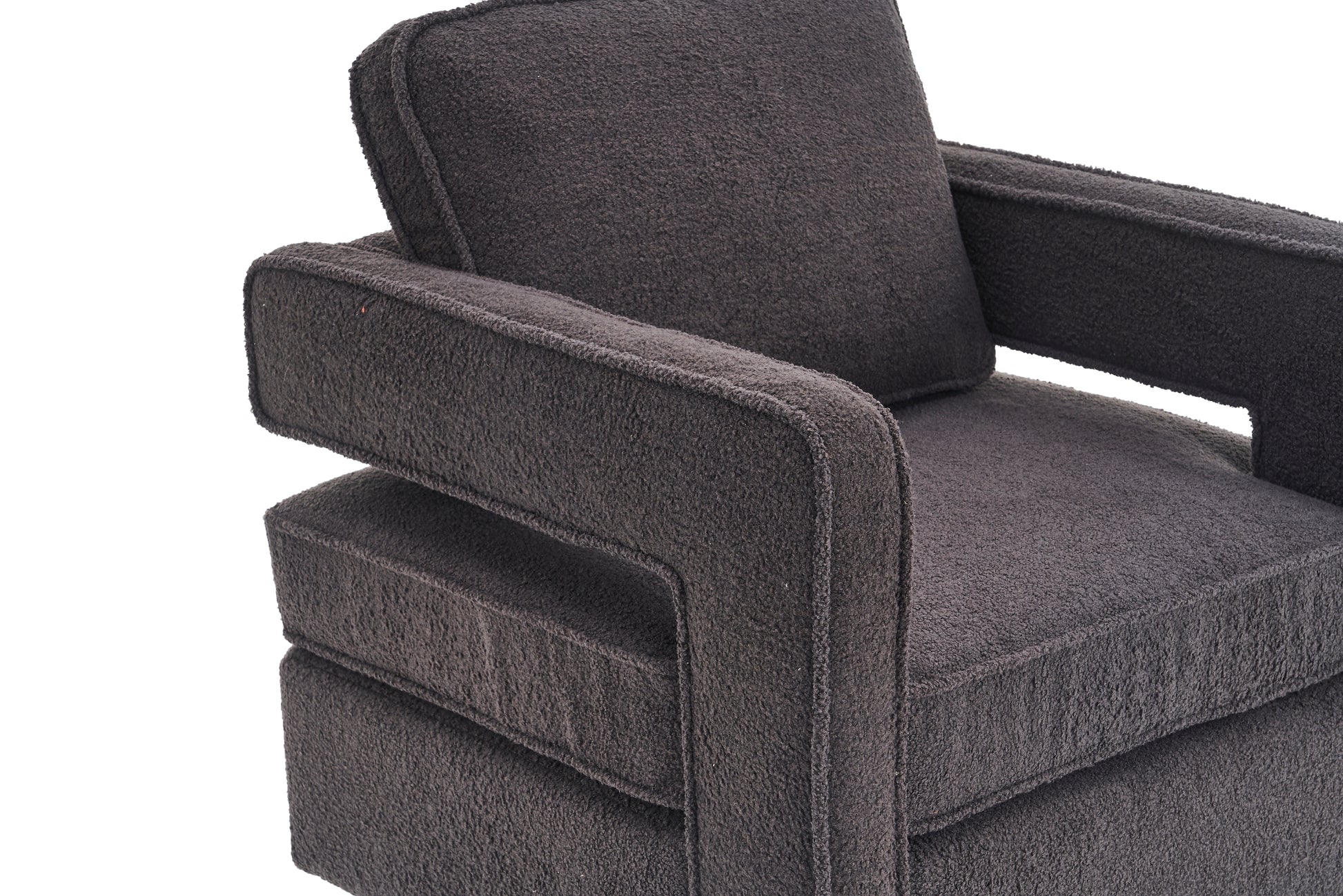 Swivel Barrel Chair For Living Room,360 Degree Swivel Club Modern Accent Single Sofa Chair, Small Leisure Arm Chair For Nursery, Hotel, Bedroom, Office Grey Primary Living Space Modern Faux Fur