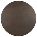 Rustic Dark Russet And Antique Bronze Round Bar Table Brown Brown Dining Room Industrial Freestanding Round Kitchen & Dining Tables Metal Pedestal