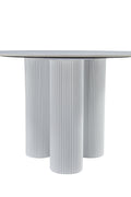 Pure White Solid Wood Rock Board With Woven Leather And Titanium Gold Supports Up To 90 Kg White Wood