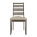Weathered Gray Finish Rustic Style Dining Set 5Pc Table And 4 Side Chairs Set Padded Seat Transitional Wooden Furniture Wood Gray Seats 4 Wood Dining Room Rustic,Transitional 4 Leg Rectangular Dining Table With Chair Wood