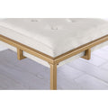 Beige And Gold Square Counter Height Stools Set Of 2 Solid Beige Gold Dining Room Foam Spot Clean Square Contemporary,Modern Bar Stools Foam Velvet