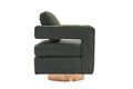 Swivel Barrel Chair For Living Room,360 Degree Swivel Club Modern Accent Single Sofa Chair, Small Leisure Arm Chair For Nursery, Hotel, Bedroom, Office Green Primary Living Space Modern Faux Fur