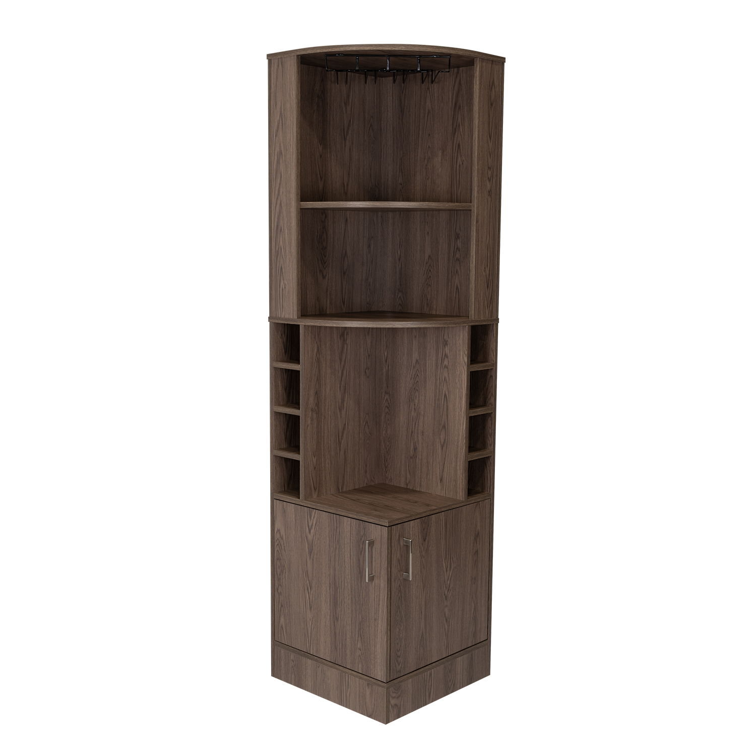 Bar Cabinet Papprika, Living Room, Dark Walnut Walnut Particle Board Particle Board