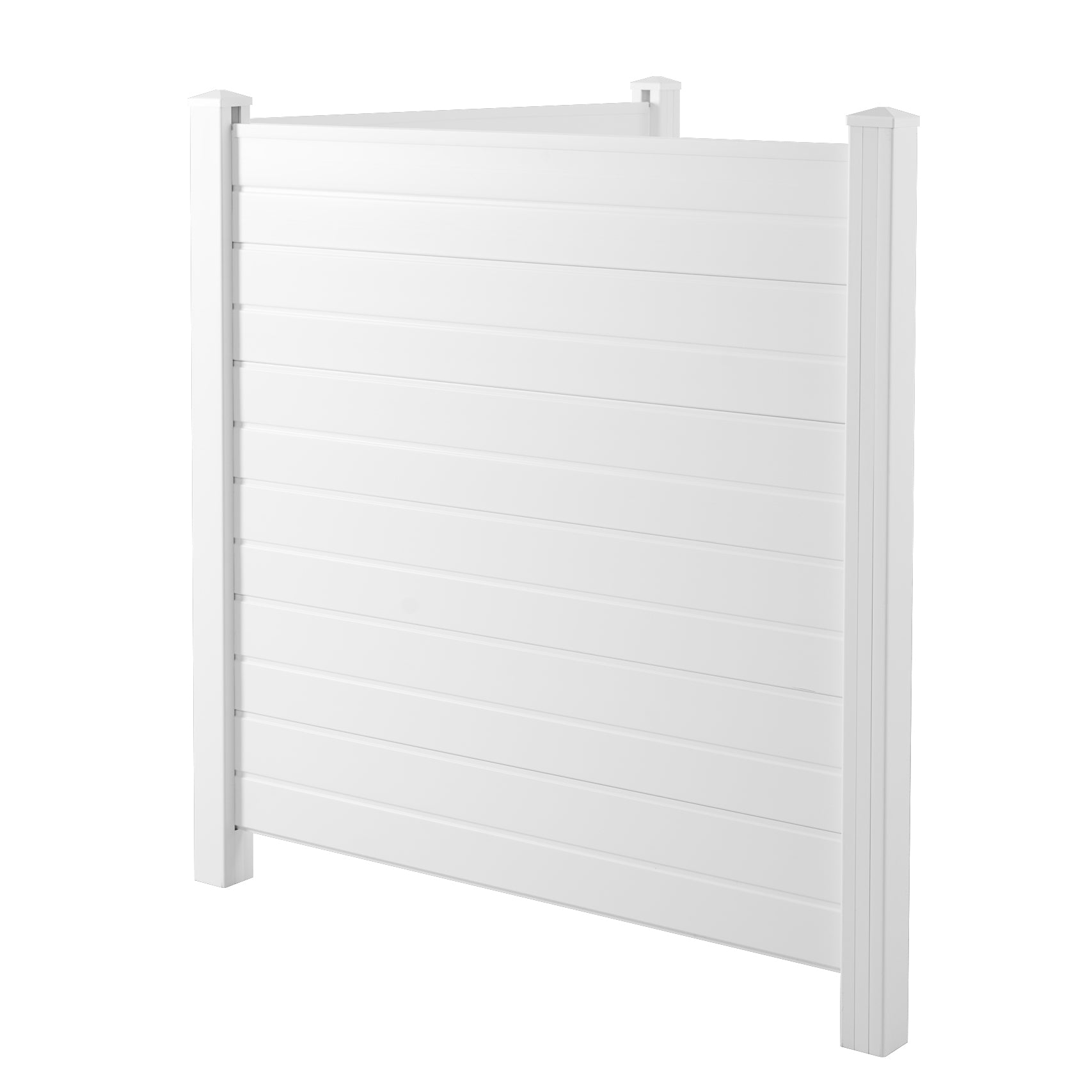 Privacy Fence Panels Kit Air Conditioner Trash Can Enclosure Vinyl White Color White Garden & Outdoor Vinyl