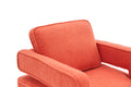 Swivel Barrel Chair For Living Room,360 Degree Swivel Club Modern Accent Single Sofa Chair, Small Leisure Arm Chair For Nursery, Hotel, Bedroom, Office Orange Primary Living Space Modern Faux Fur