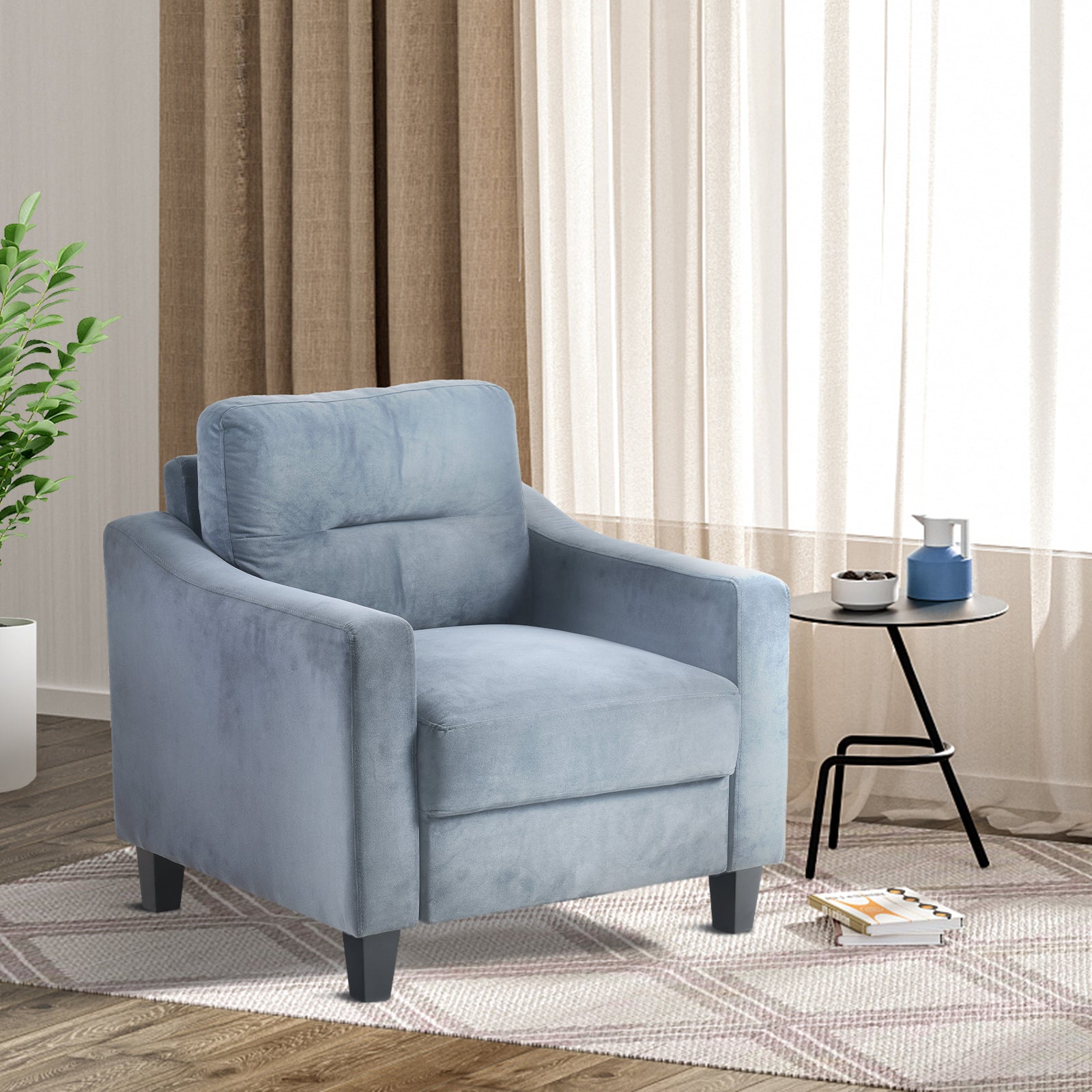 Couch Comfortable Sectional Couches And Sofas For Living Room Bedroom Office Small Space Gray Velvet 1 Seat