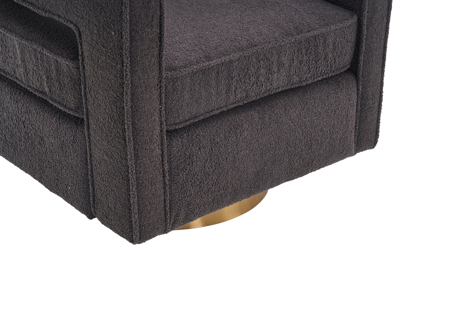 Swivel Barrel Chair For Living Room,360 Degree Swivel Club Modern Accent Single Sofa Chair, Small Leisure Arm Chair For Nursery, Hotel, Bedroom, Office Grey Primary Living Space Modern Faux Fur