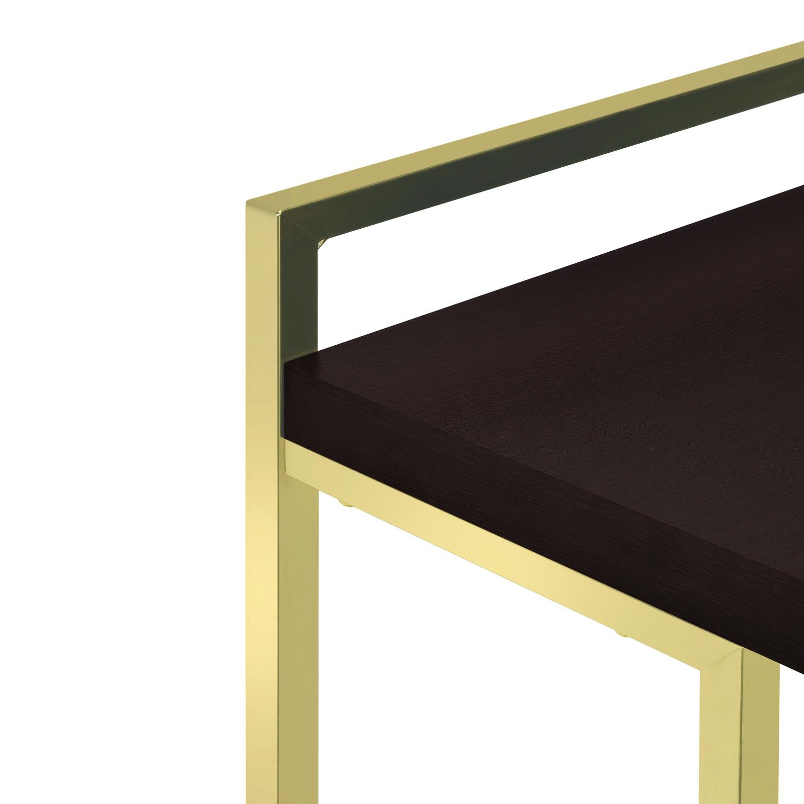Cappuccino Rectangular Top Snack Table Cappuccino Brown Primary Living Space Contemporary,Modern Freestanding Rectangular Rectangular Wood Sled