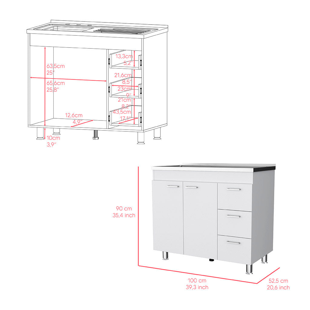 Utility Sink Kisco, Kitchen, White White Particle Board Particle Board