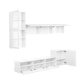 High Gloss Tv Stand With Large Storage Space, Media Console For Tvs Up To 78