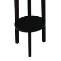Espresso Round Accent Table Espresso Espresso Primary Living Space Transitional Rubberwood Round Shelves Coffee & End Tables Wood