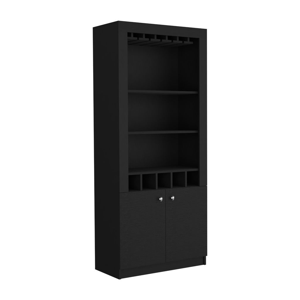 Bar Cabinet Margarita, Living Room, Black Black Particle Board Particle Board