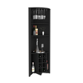 Corner Bar Cabinet Castle, Living Room, Black Black Particle Board Particle Board
