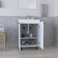 Floor Cabinet Oxnard, Bathroom, White White Particle Board Particle Board