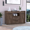 Sideboard Perssiu, Living Room, Dark Walnut Espresso Particle Board Particle Board