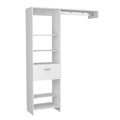 150 Closet System British, Bedroom, White White Particle Board Particle Board
