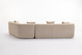 Modular Living Room Sofa Set, Modern Minimalist Style Sofa, Salon Upholstered Sleeper Sofa, 2 Pc Free Combination, Round Fiber Fabric, Anti Wrinkle Fabric, Brown Light Brown Polyester Primary Living Space Medium Soft Tight Back Flared Arms Fiber Foam
