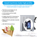 Commercial Desktop Ice Cream Machine, 25 30L H Production Capacity, With 2X6L Hopper, 2000W Power, Soft Ice Cream Machine For Restaurants And Snack Shops, Three Flavors Silver Iron Plastic