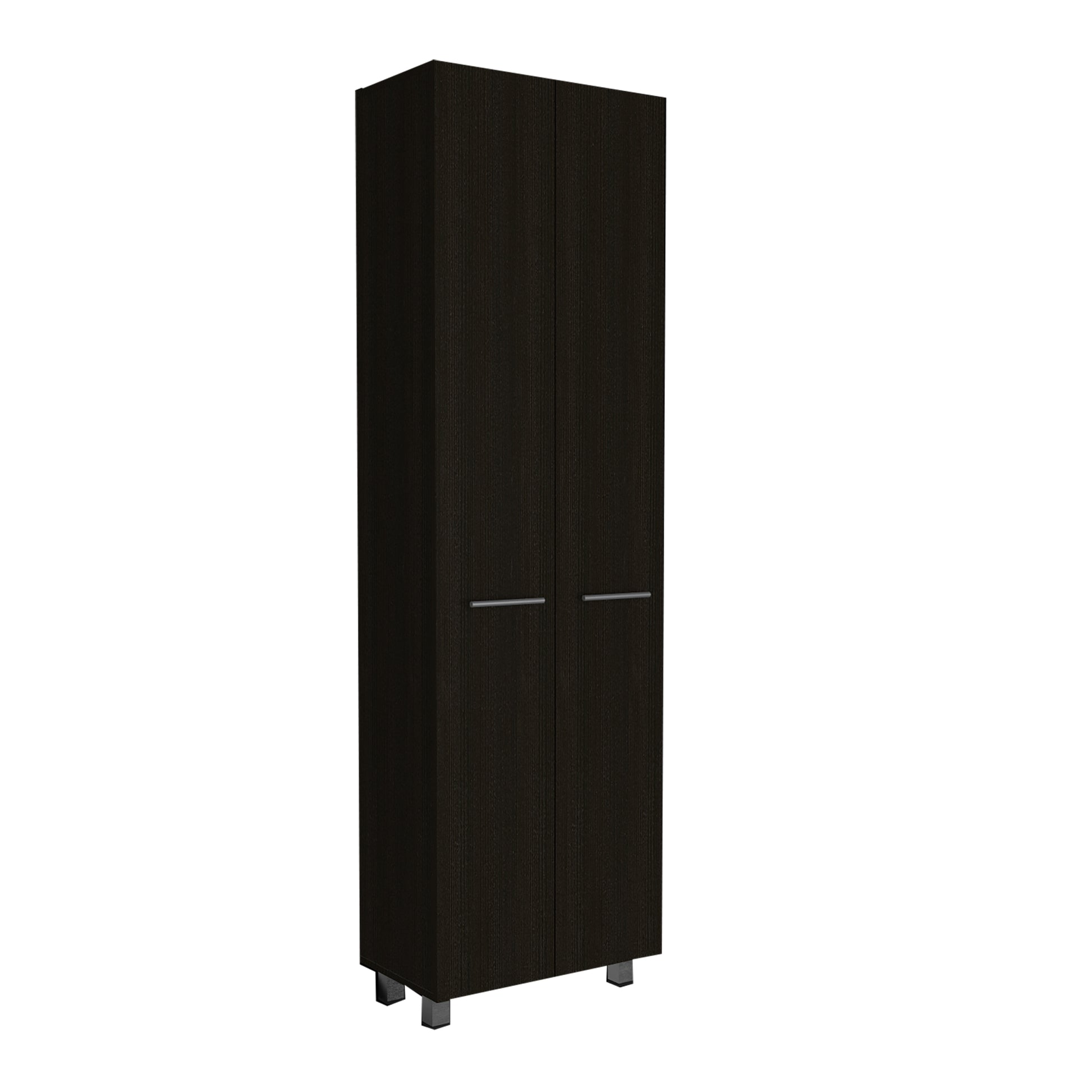 Pantry Cabinet Phoenix, Kitchen, Black Black Particle Board Particle Board